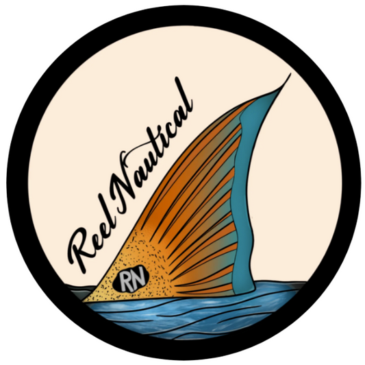 Reel Nautical Red Fish Tail Sticker